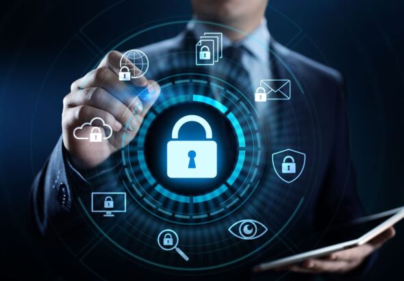 Cyber security data protection information privacy internet technology concept.