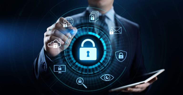 Cyber security data protection information privacy internet technology concept.